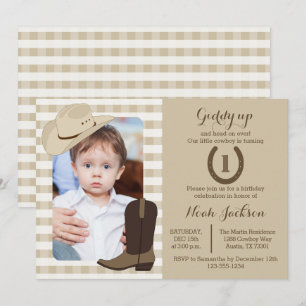 Convite Fotográfico de Festa Oeste Selvagem de Par