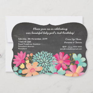 Convite Fotográfico de Número de Festa de segund