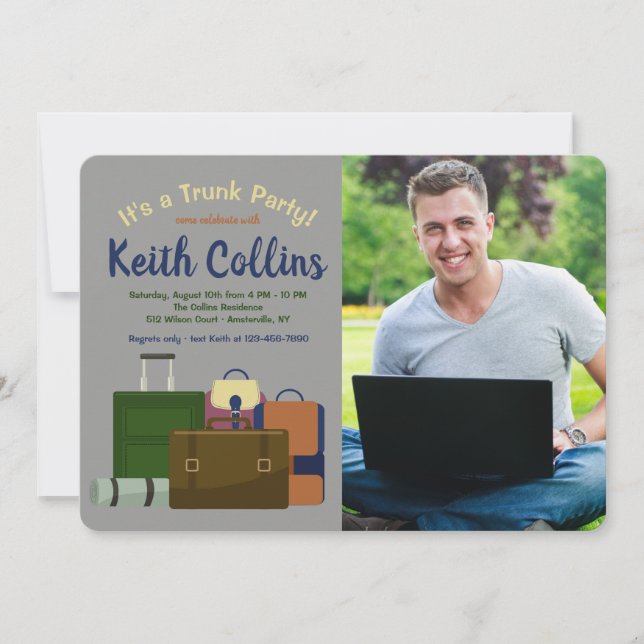 Convite Fotográfico de Partido (Homem) (Frente)