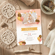 Convite Fotográfico de primeiro aniversario de Bal