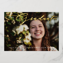 Convite Fotográfico de Script de Tassel de Graduaç