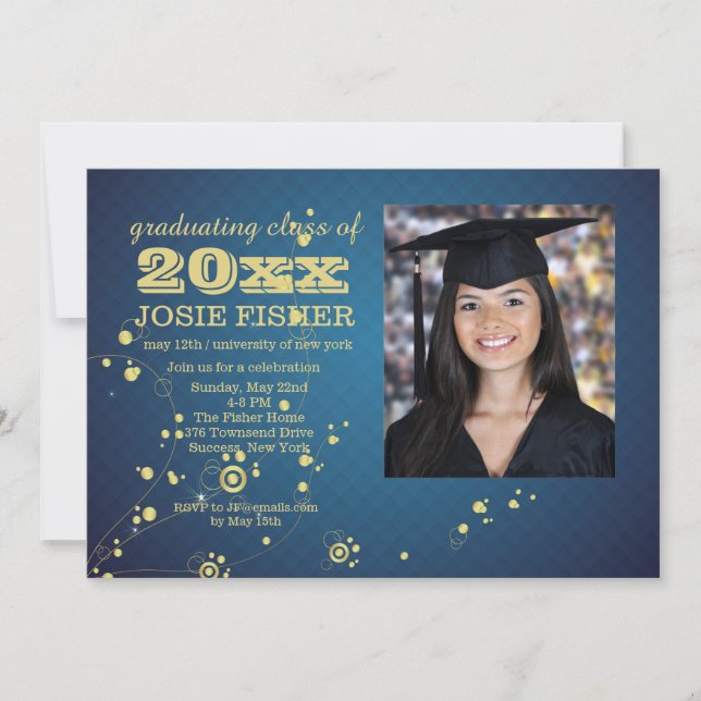 Convite Fotográfico de Tendrils de Ouro (Frente)