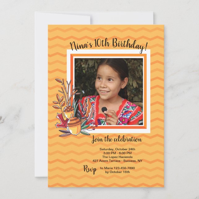 Convite Fotográfico do outono Ocidental (Frente)