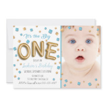 Convite Fotográfico do primeiro aniversario Gold F