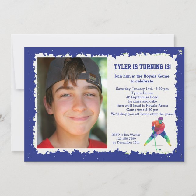 Convite Fotográfico para Geometria de Hóquei (Frente)