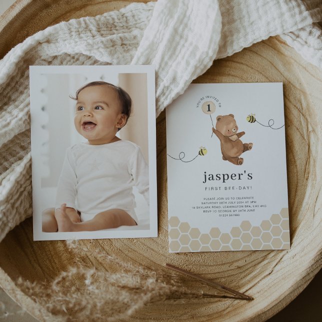 Convite Fotográfico para o primeiro dia de urso de (Criador carregado)