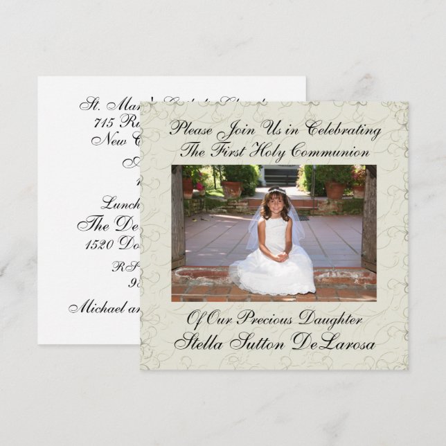 Convite Fotográfico - Primeiro Convite Comunitário (Frente/Verso)