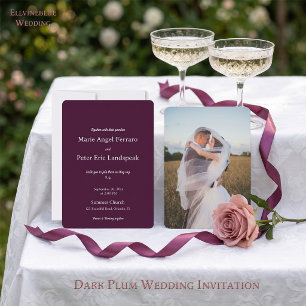 Convite Fotom de casamento em Script Elegante de Tonalidad