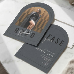 Convite Fotomontagem em Carvão de Arquitetura Moderna para