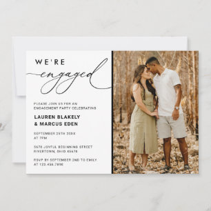 Convite Fotomorfologia Nós estamos noivos Festa de Noivado