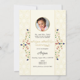 Convite Fotos da cerimônia moderna do Annaprashan First Ri