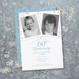 Convite Fotos da criança do 60º aniversário de casamento d
