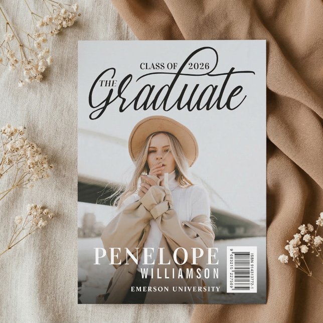 Convite Fotos da Formatura Revista Script Formatura (The Graduate Script Photo Magazine Graduation Invitation)