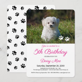 Convite Fotos de Aniversário de Pet Personalizadas com Peg