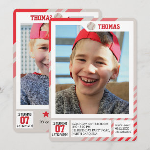 Convite Fotos de Aniversário de Troca de Perfil de Criança