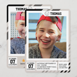 Convite Fotos de Aniversário de Troca de Perfil de Volei I