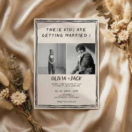 Convite Fotos de Casamento de Crianças que Estão se Casand