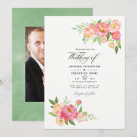 Fotos de casamento de peônias em aquarela de prima