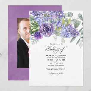 Convite Fotos de casamento de suculentas de eucalipto trop