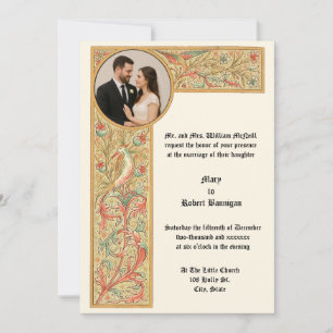 Convite Fotos de Casamento em Estilo Medieval