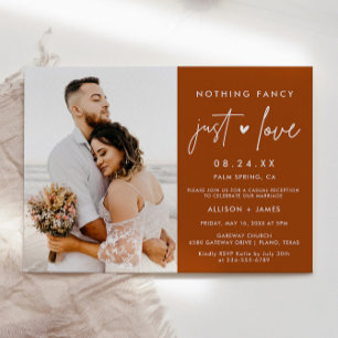 Convite Fotos de Casamento Simples e Rústico Apenas Amor