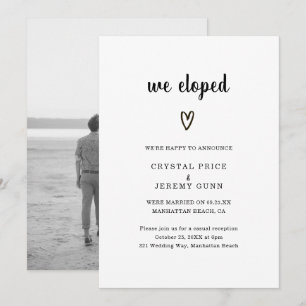 Convite Fotos de Coração Simples e Fofo para Casamento Mod