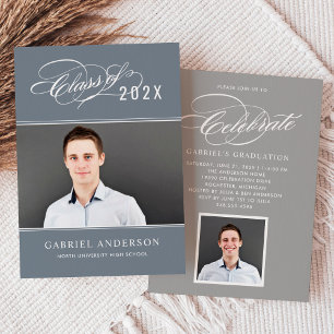 Convite Fotos de formatura em caligrafia da turma de 2026