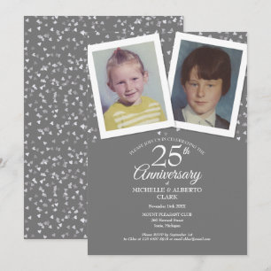 Convite Fotos de Infância do Aniversário de 25 Anos de Cas