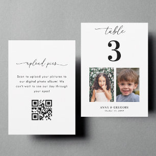 Convite Fotos de Infância Fotos Código Qr 5x7 Casamento