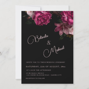Convite Fotos de Rosas Desenhadas à Mão para Casamento Som