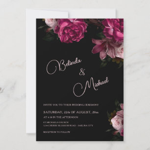 Convite Fotos de Rosas Desenhadas à Mão para Casamento Som