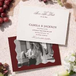 Convite Fotos de Save the Date de Casamento em Borgonha Ol