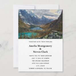 Convite Fotos do Casamento das Montanhas Alpinas Cênicas