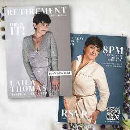 Convite Fotos do Cobrir da Retirement Party Magazine