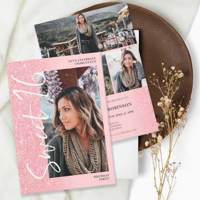 Convite Fotos do mbre fotografado cor-de-rosa 4 Docinho 16 (Criador carregado)