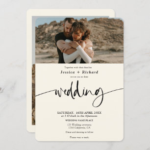 Convite Fotos do moderno e elegante roteiro de casamento d