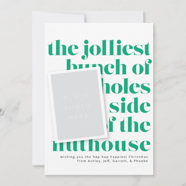 Convite Fotos do retrato da tradição de feriado de Bunch m (Frente)