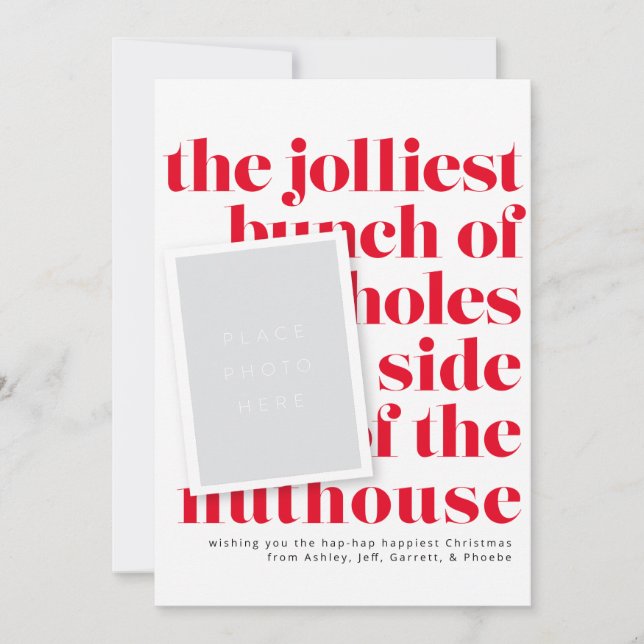 Convite Fotos do retrato da tradição de feriado de Bunch m (Frente)