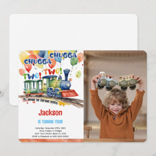 Convite Fotos do Trem da Festa de 4º Aniversário