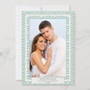 Convite Fotos Planas de Casamento Japonês Seigaiha Save Th