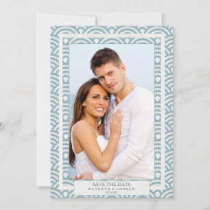 Convite Fotos Planas de Casamento Japonês Seigaiha Save Th