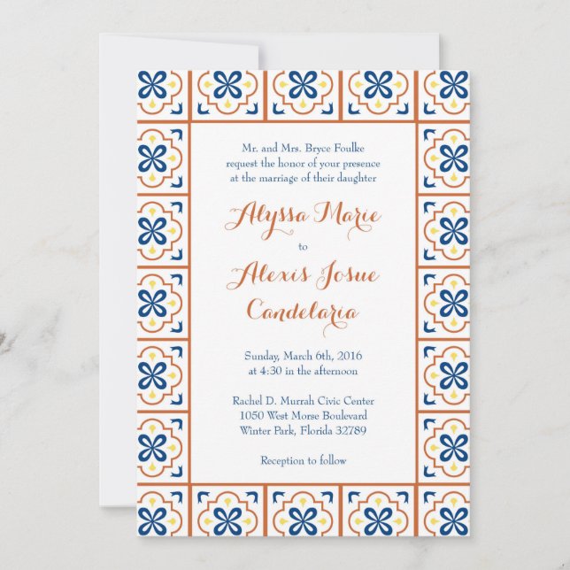 Convite Foulke em inglês (Frente)