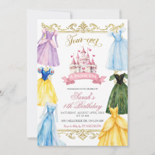 Convite Fourever uma Festa de Aniversário de Princesa