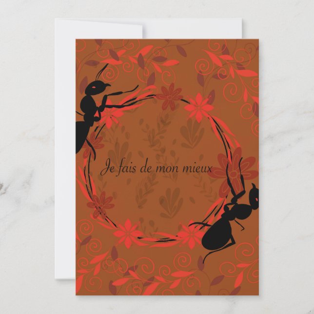 Convite fourmi, affirmation positive ,phrase inspirante (Frente)