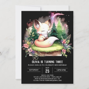 Convite Fox Aniversário Feliz