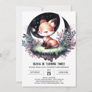 Convite Fox Aniversário Majestoso Personalizado