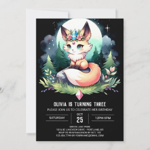 Convite Fox Birthday digital