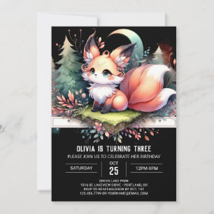 Convite Fox Birthday digital