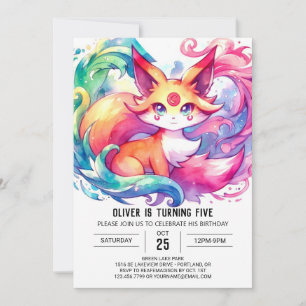 Convite Fox Birthday Imprimível