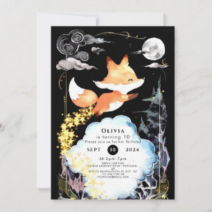 Convite Fox Birthday Woods Whimsy